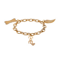 DIAMOND OVAL LINK CHARM BRACELET