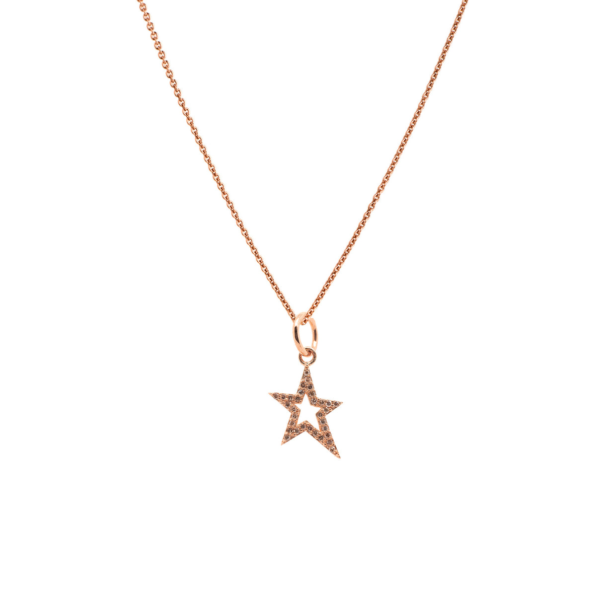 BABY HOLLOW DIAMOND STAR PENDANT