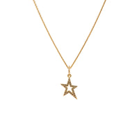 BABY HOLLOW DIAMOND STAR PENDANT