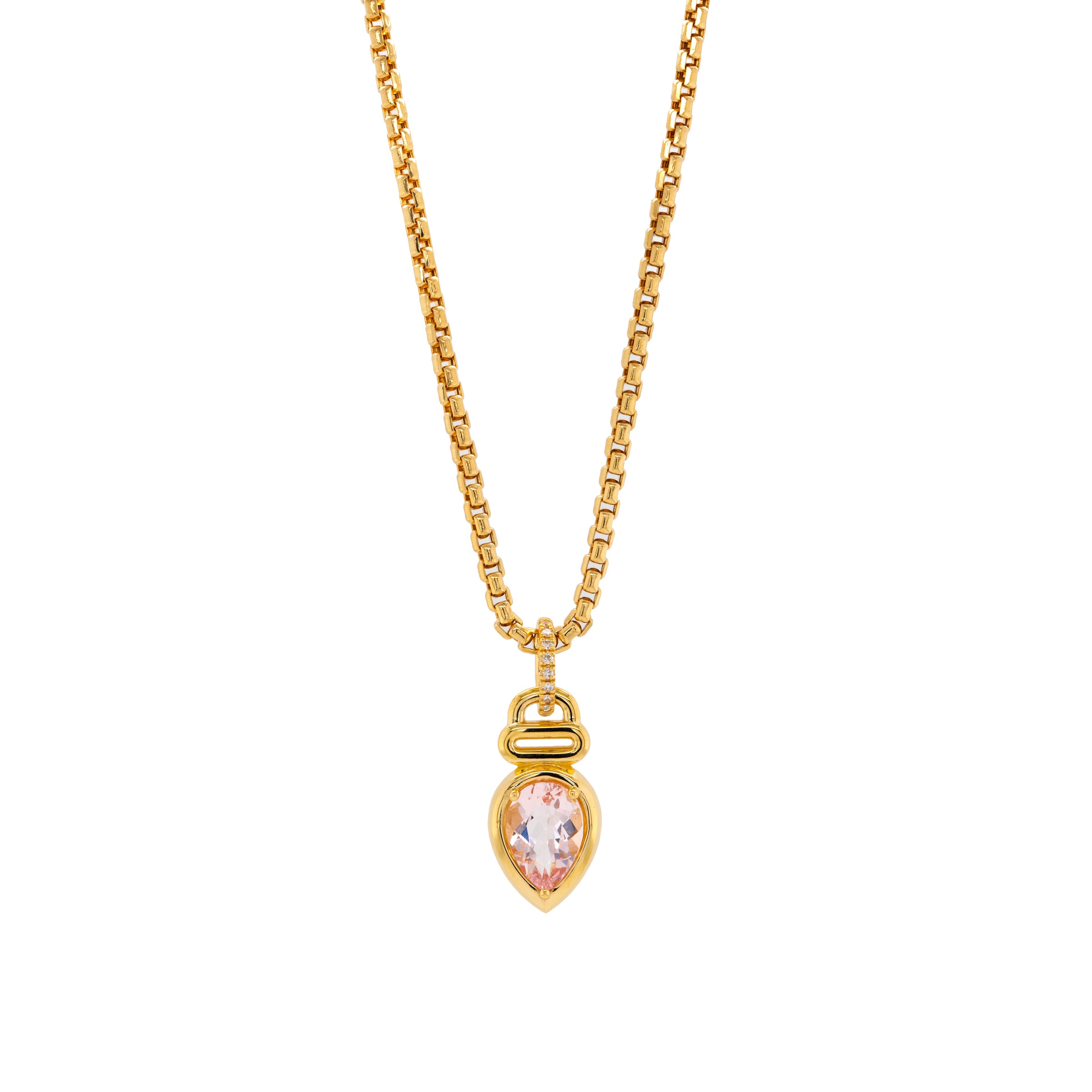 MORGANITE TEARDROP PENDANT