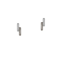 STAGGERED OPEN BAR DIAMOND STUDS - Bridget King Jewelry