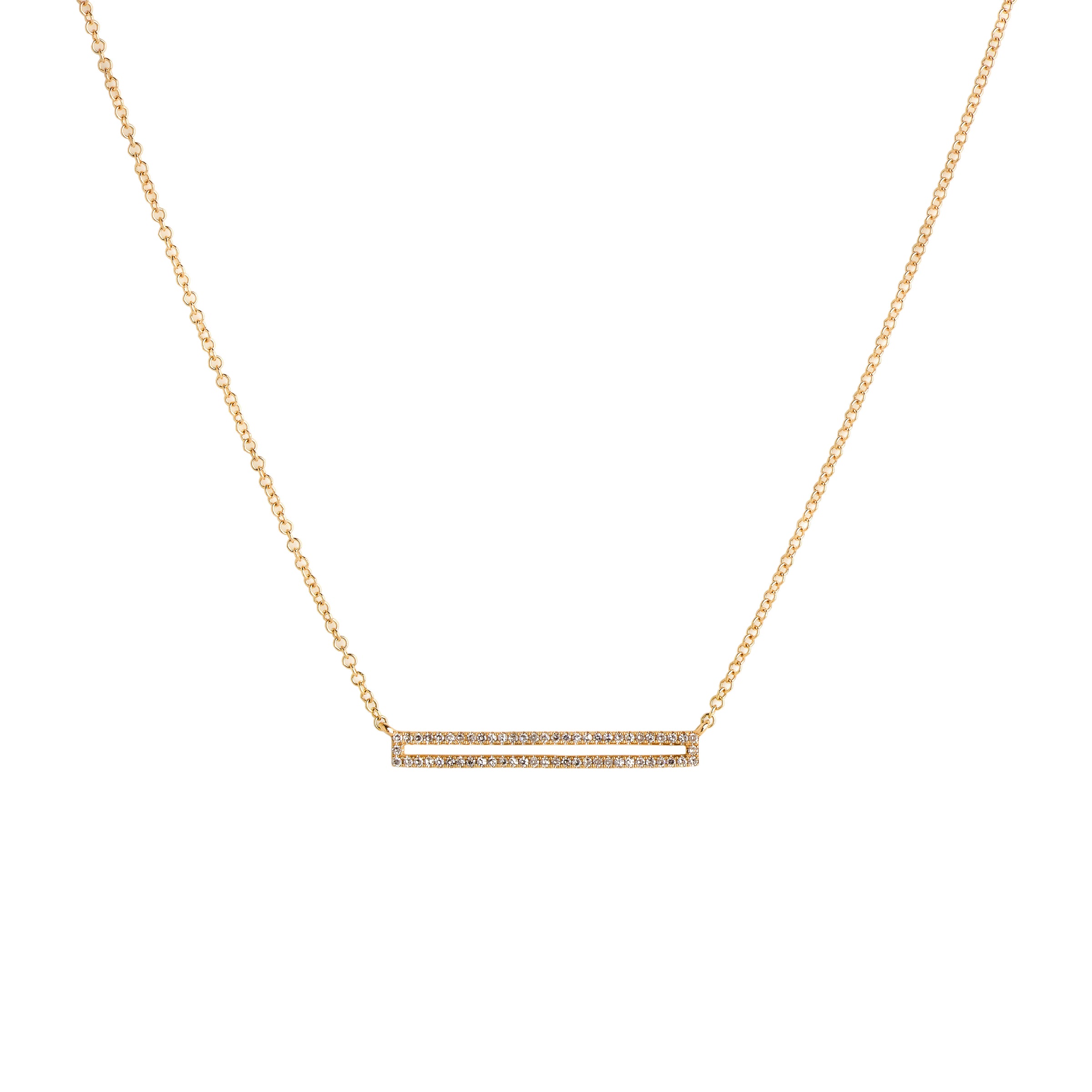 OPEN BAR DIAMOND NECKLACE - Bridget King Jewelry