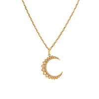 LARGE DIAMOND CRESCENT PENDANT