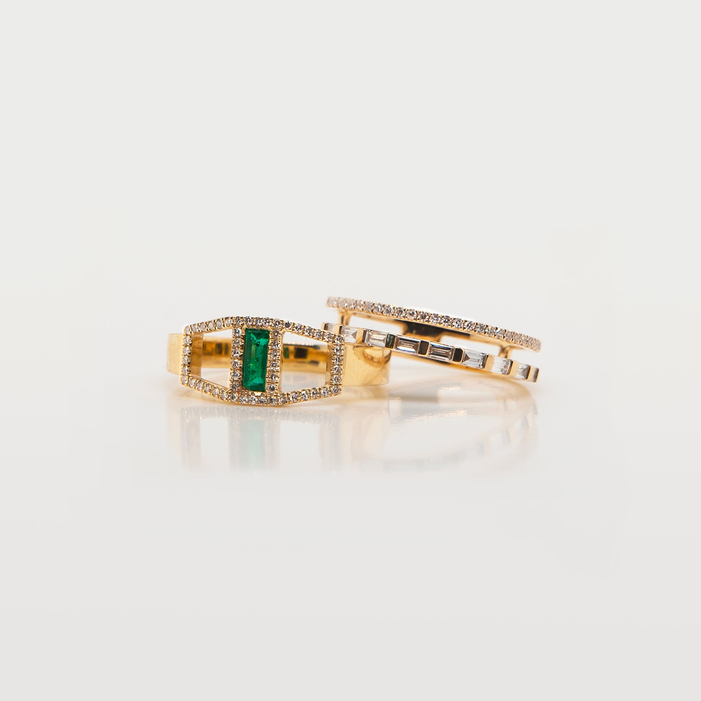 DECO EMERALD RING