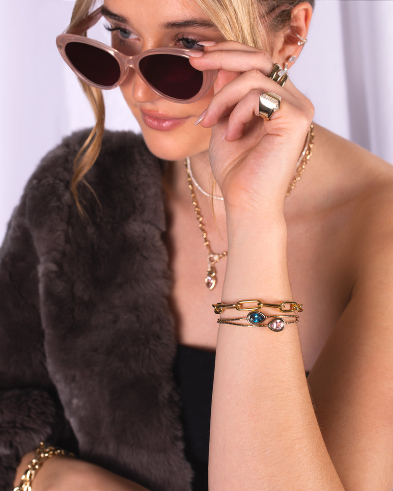 MORGANITE LIQUID TEARDROP BRACELET