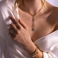 DIAMOND MULTI-LINK CHARM CLASP