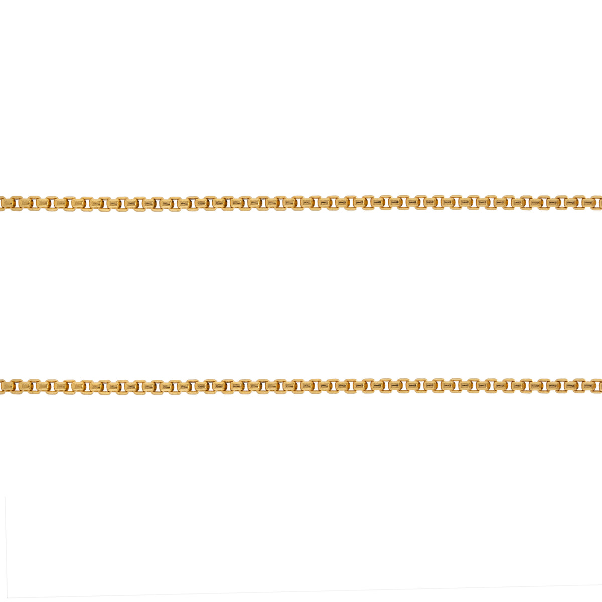 2mm Box Chain: 14K gold box chain