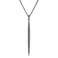 3inch Champagne Diamond Spear Necklace: A sterling silver champagne diamond spear pendant on a chain.
