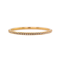 3mm Diamond Stretch Tennis Bracelet, 14K yellow gold,  on a white background