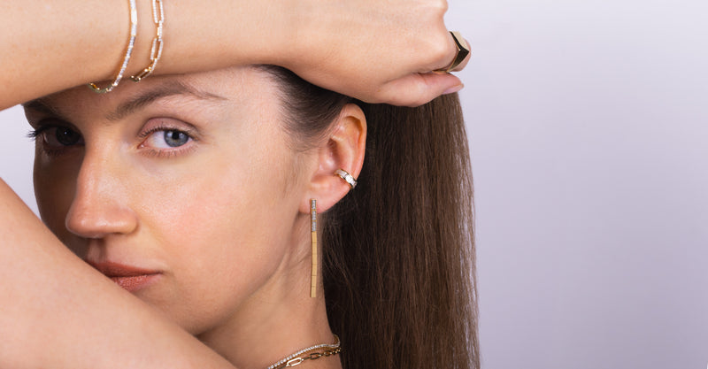 GOLD & DIAMOND SERPENT EARRINGS