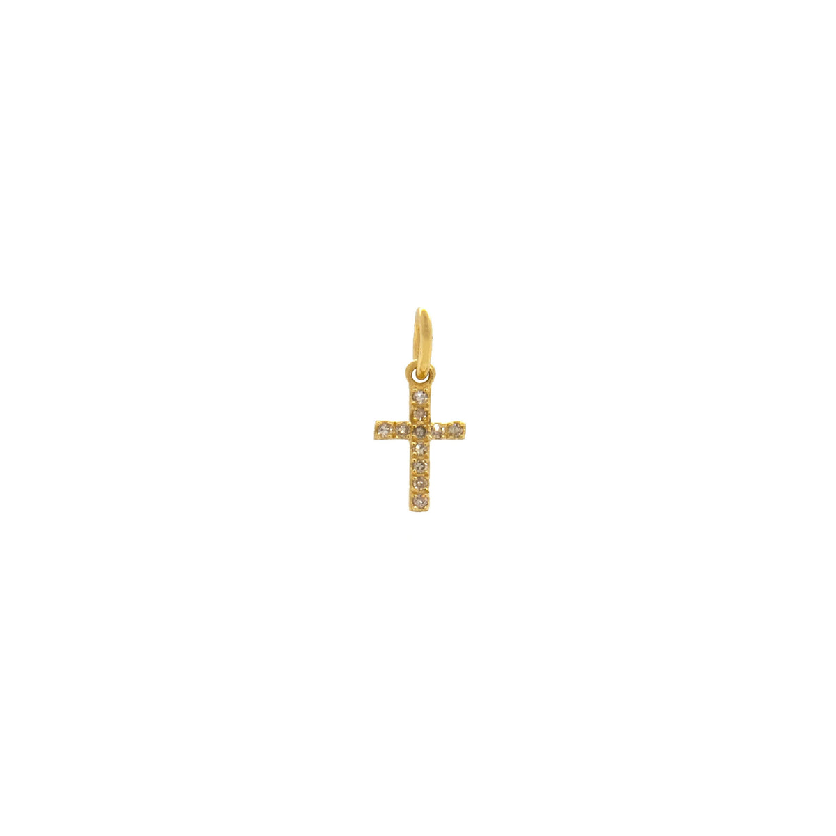Baby Cross Pendant: a 14K gold cross pendant, displayed against a white background.