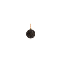 Black Diamond side of Double sided Puffy Disc Pendant on a white background
