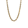 Chubby Diamond Cut Chain Necklace: A 14K yellow gold diamond cut chain necklace with a lobster clasp fastening, displayed on a plain background.