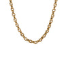 Chubby Oval Link Chain: A 14K gold oval link chain necklace with a lobster clasp fastening, displayed on a white background.