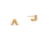 Double Arrow Studs: a pair of 14K gold stud earrings 