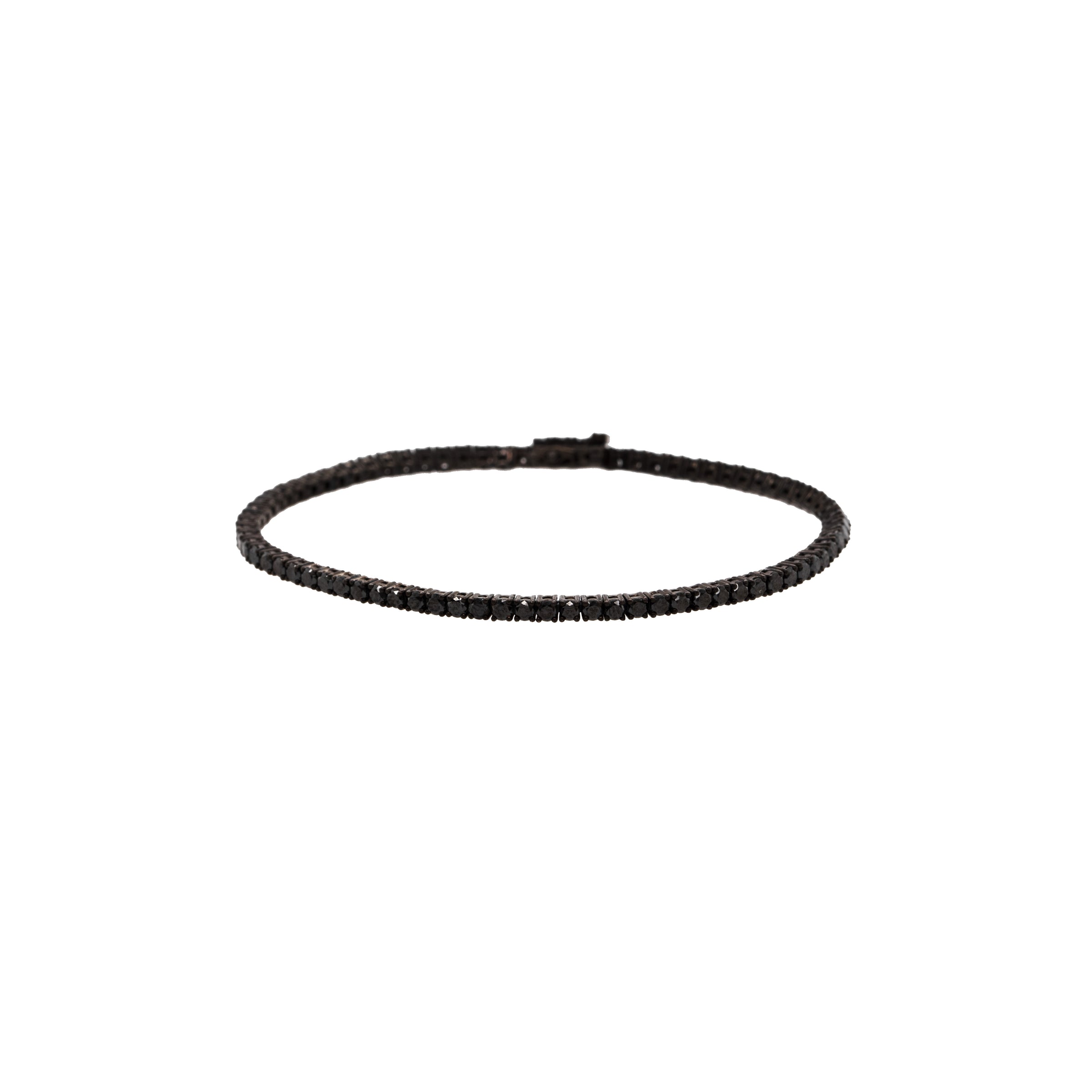 BLACK DIAMOND TENNIS BRACELET, 2mm