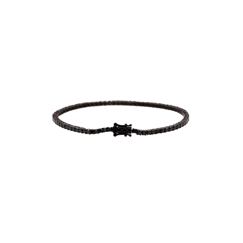 BLACK DIAMOND TENNIS BRACELET, 2mm