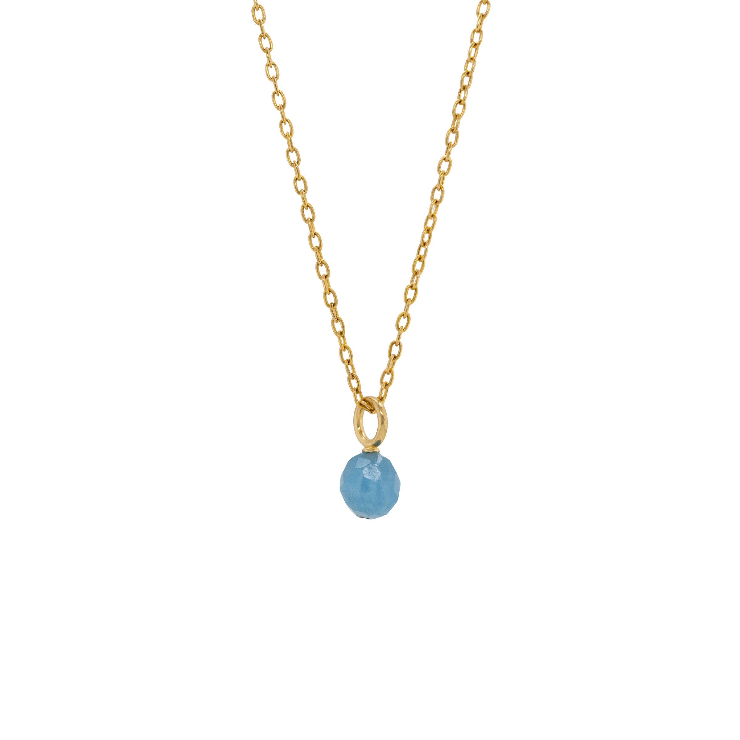 AQUAMARINE DROP NECKLACE