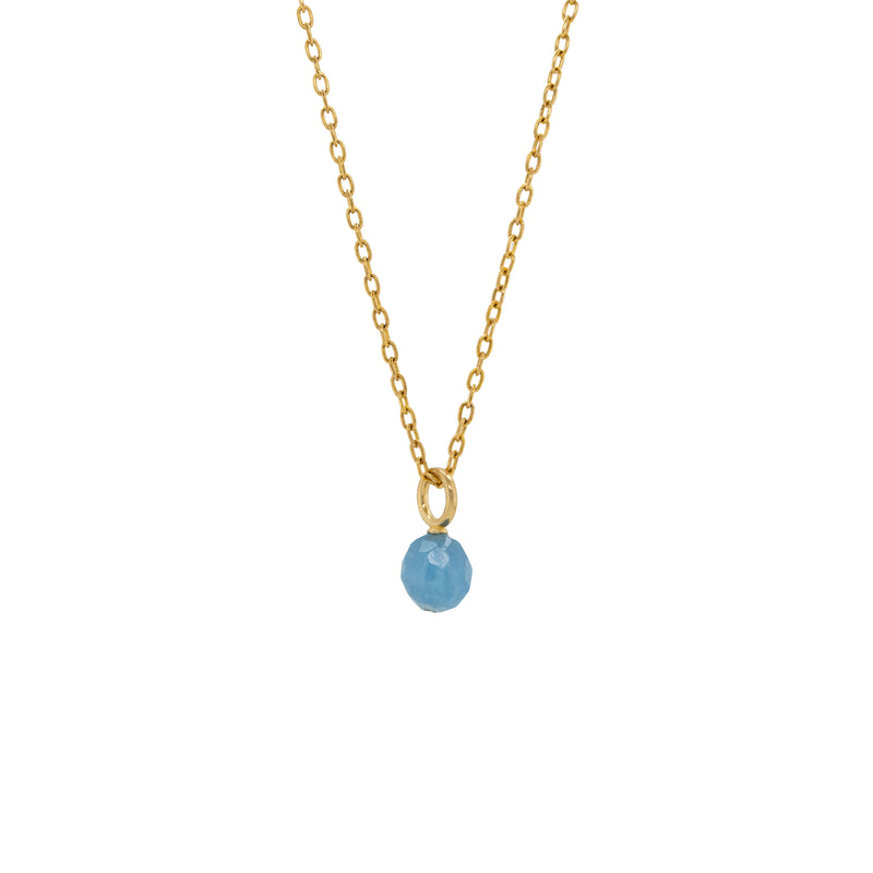 AQUAMARINE DROP NECKLACE