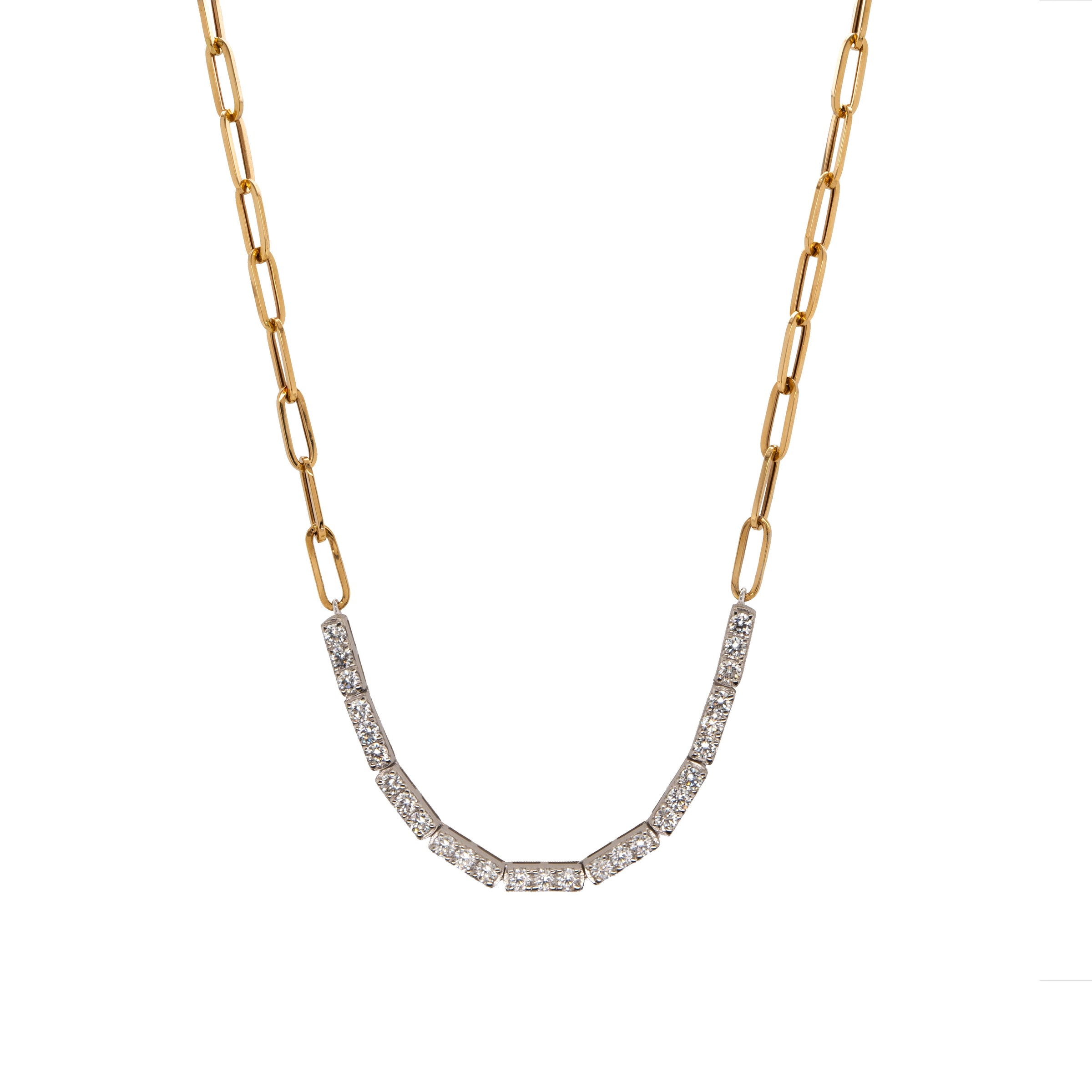 DIAMOND ROW NECKLACE