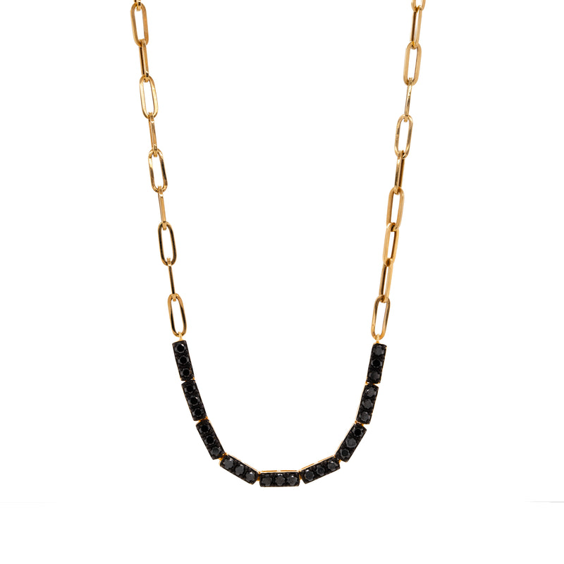 BLACK DIAMOND ROW NECKLACE
