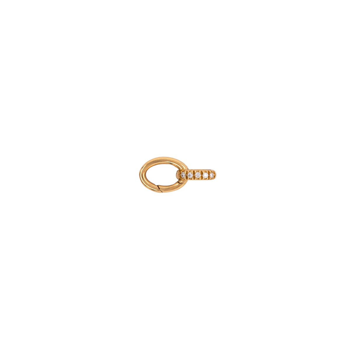DIAMOND OVAL CHARM CLASP