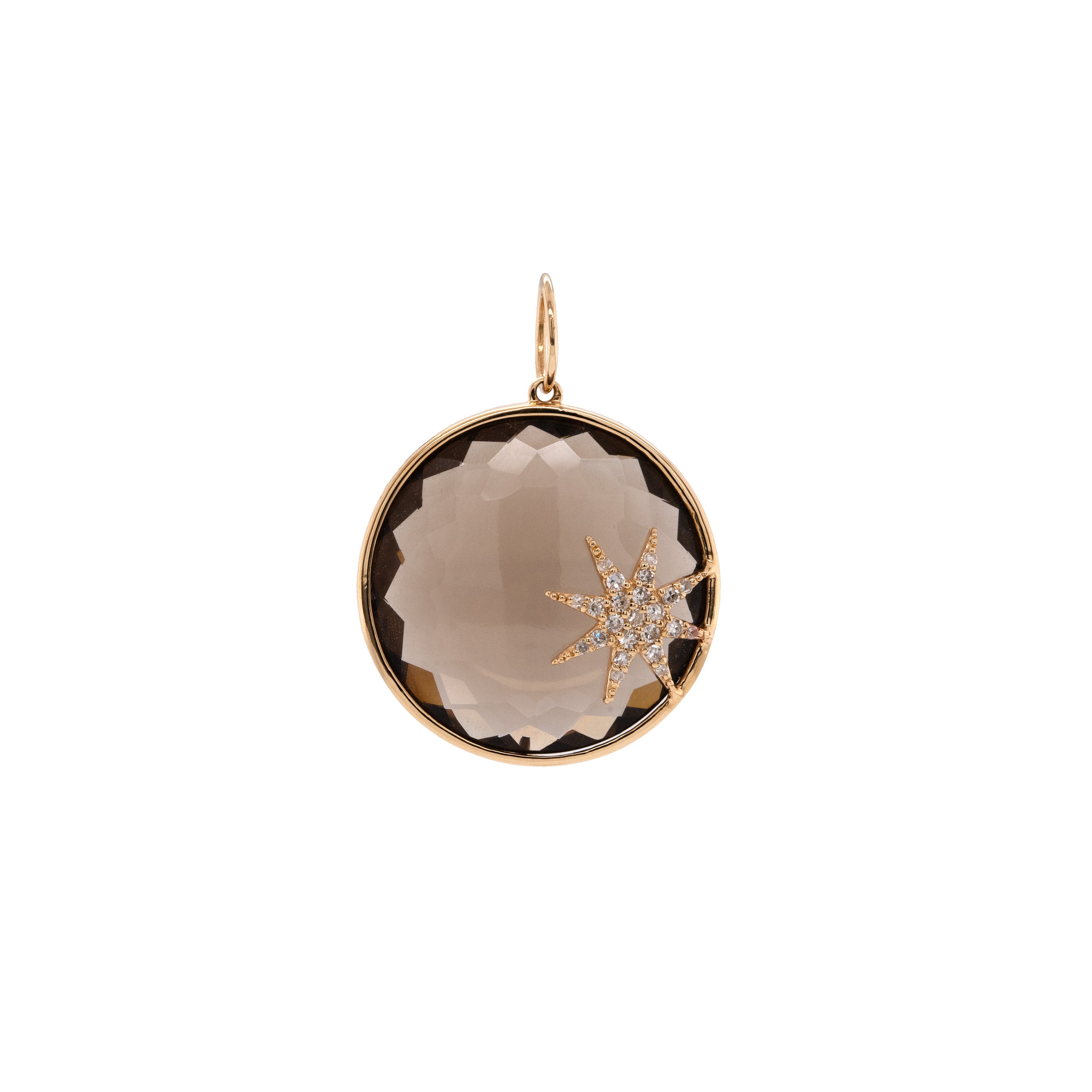 SMOKY QUARTZ CRYSTAL GALAXY PENDANT