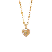 DIAMOND FOLDED HEART PENDANT