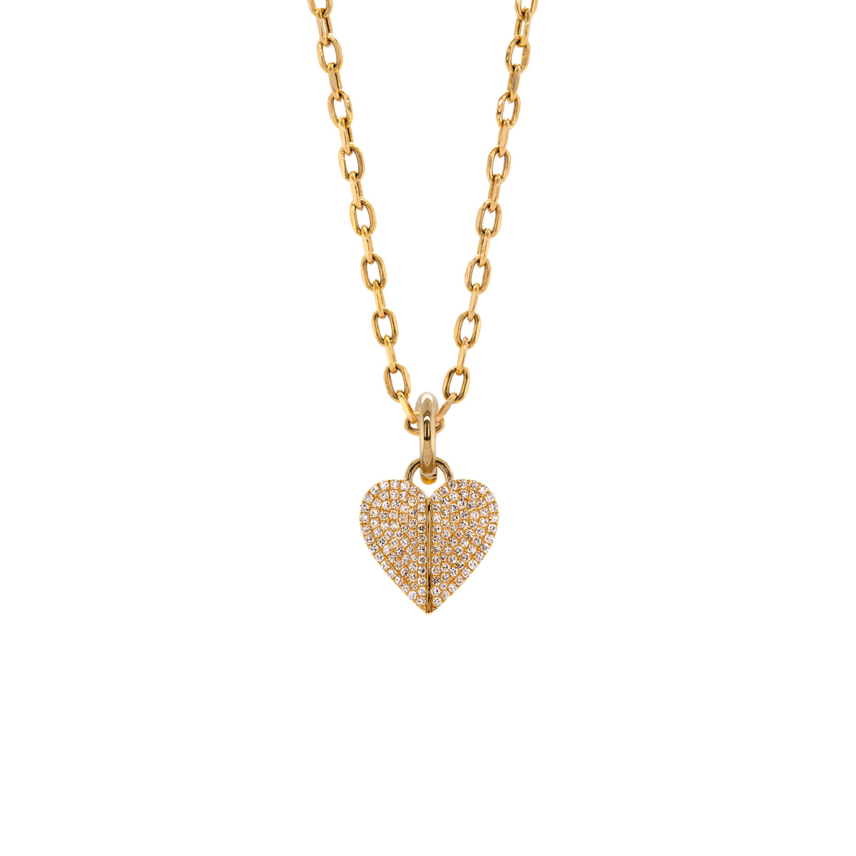 DIAMOND FOLDED HEART PENDANT