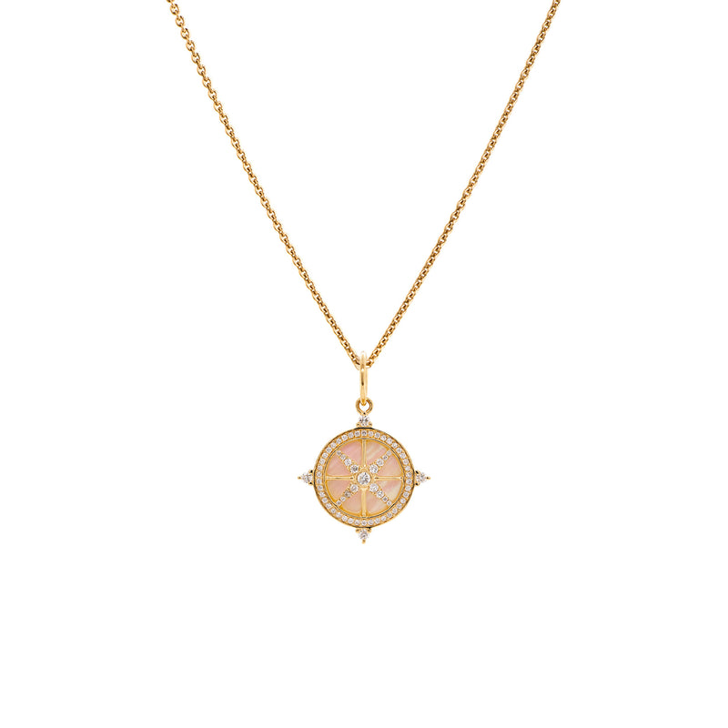 MOTHER-OF-PEARL COMPASS PENDANT