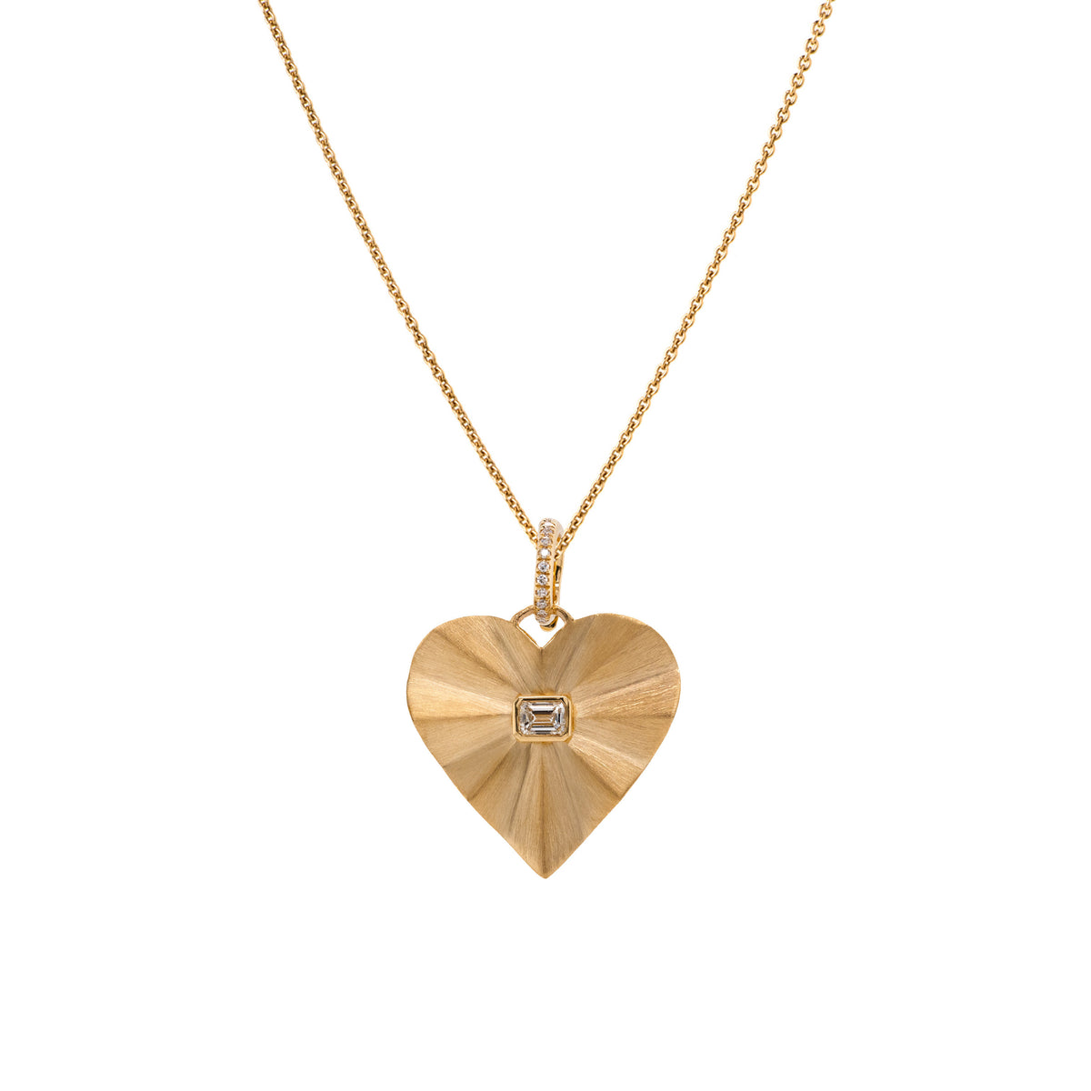 BEZEL SPIRAL HEART PENDANT