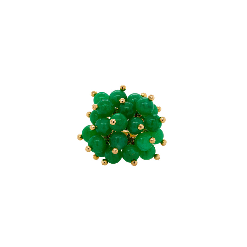 BURMESE JADE POM POM RING