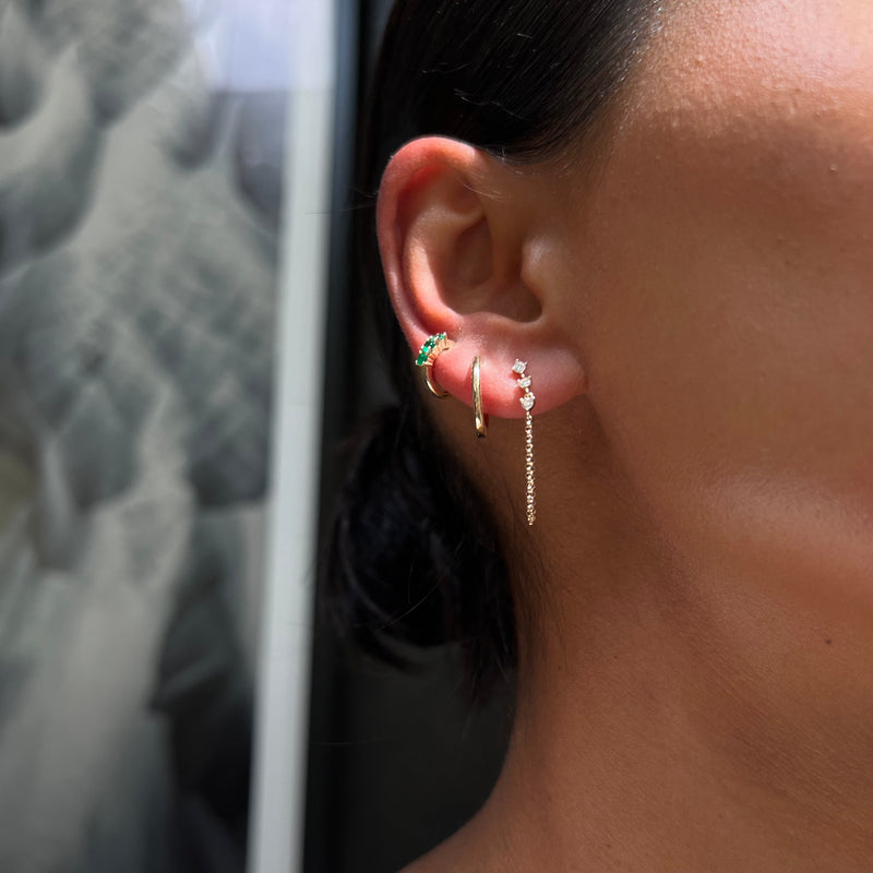 3 DIAMOND CHAIN EARRINGS