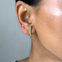 TINY DIAMOND TRIANGLE STUDS