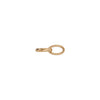 Right side up of the Large Oval Double-linked Charm clasp, a 14K gold large oval double-link charm clasp.