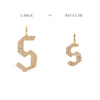 Comparison of the "s" Large White Diamond Alphabet Pendant and "s" Small White Diamond Alphabet Pendant