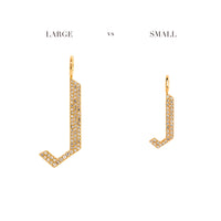 Comparison of the "j" Large White Diamond Alphabet Pendant and "j" Small White Diamond Alphabet Pendant