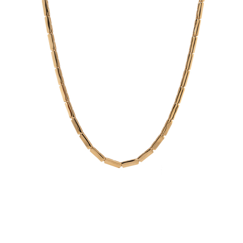 Liquid Vine Choker: A 14K gold choker necklace with a lobster clasp fastening.