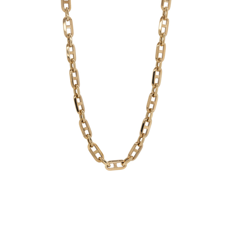 14K Gold Mariner 18" Chain on a white background