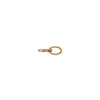 Right side up of the Medium Oval Double-linked Charm clasp, a 14K gold double-link charm clasp with a smooth finish on a white background.