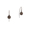Mini Diamond Disc Earrings: a pair of Oxidized Silver earrings with  Champagne Diamonds 