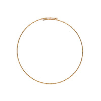 Open Ended Choker, 14K gold choker on a white background