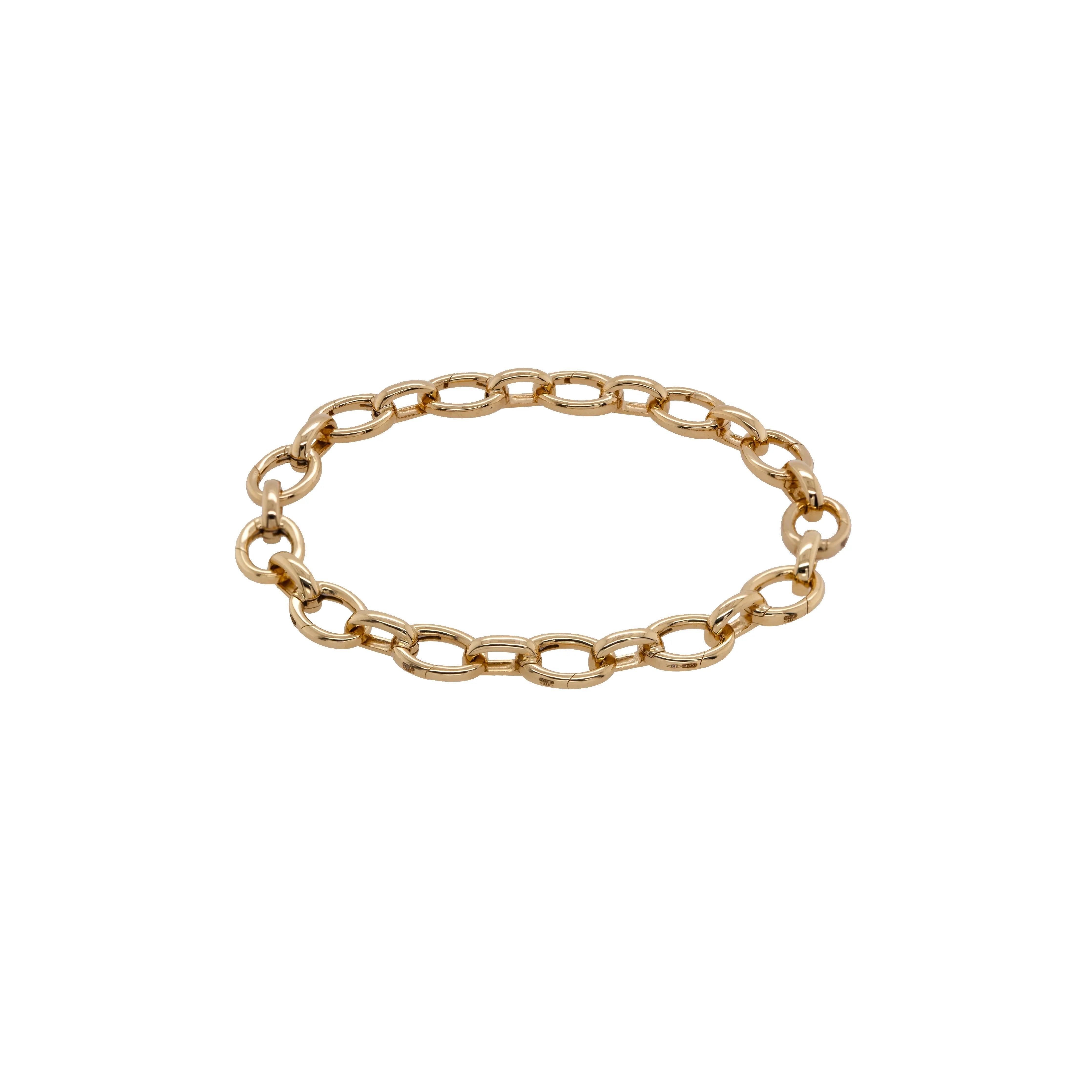 Oval Link Charm Bracelet – 14K Gold – Bridget King Jewelry