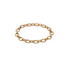 Oval Link Charm Bracelet, a 14K gold bracelet with oval links that can open to add charms