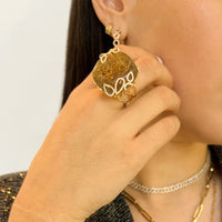 Woman wearing Rutilated Quartz Cocktail Ring