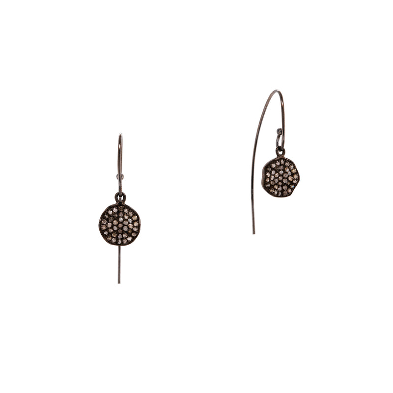 MINI DIAMOND DISC EARRINGS