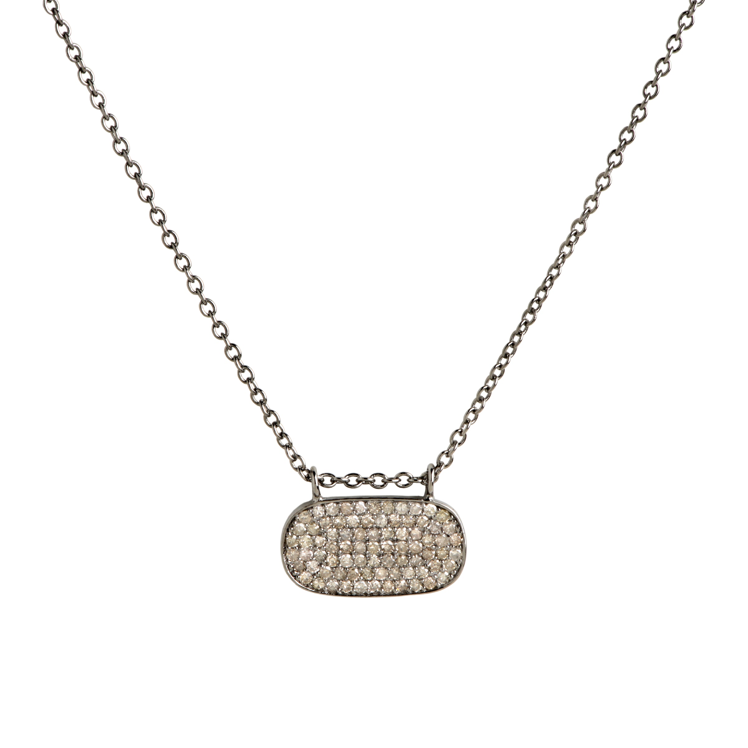 OBLONG PAVÉ DIAMOND NECKLACE