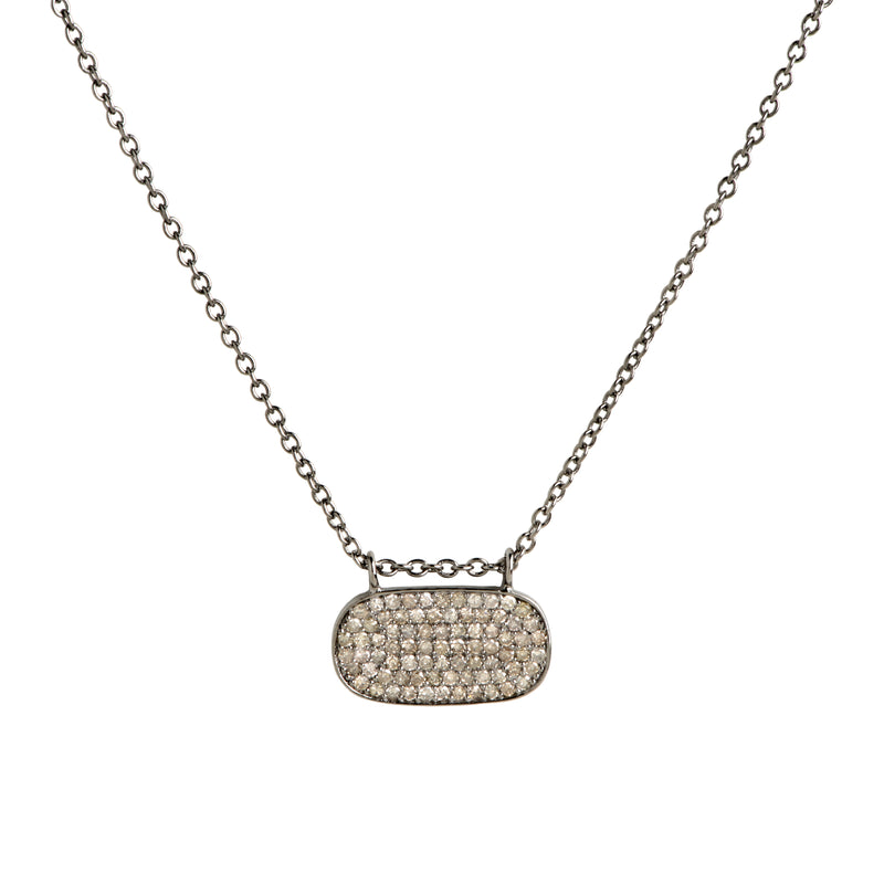 OBLONG PAVÉ DIAMOND NECKLACE