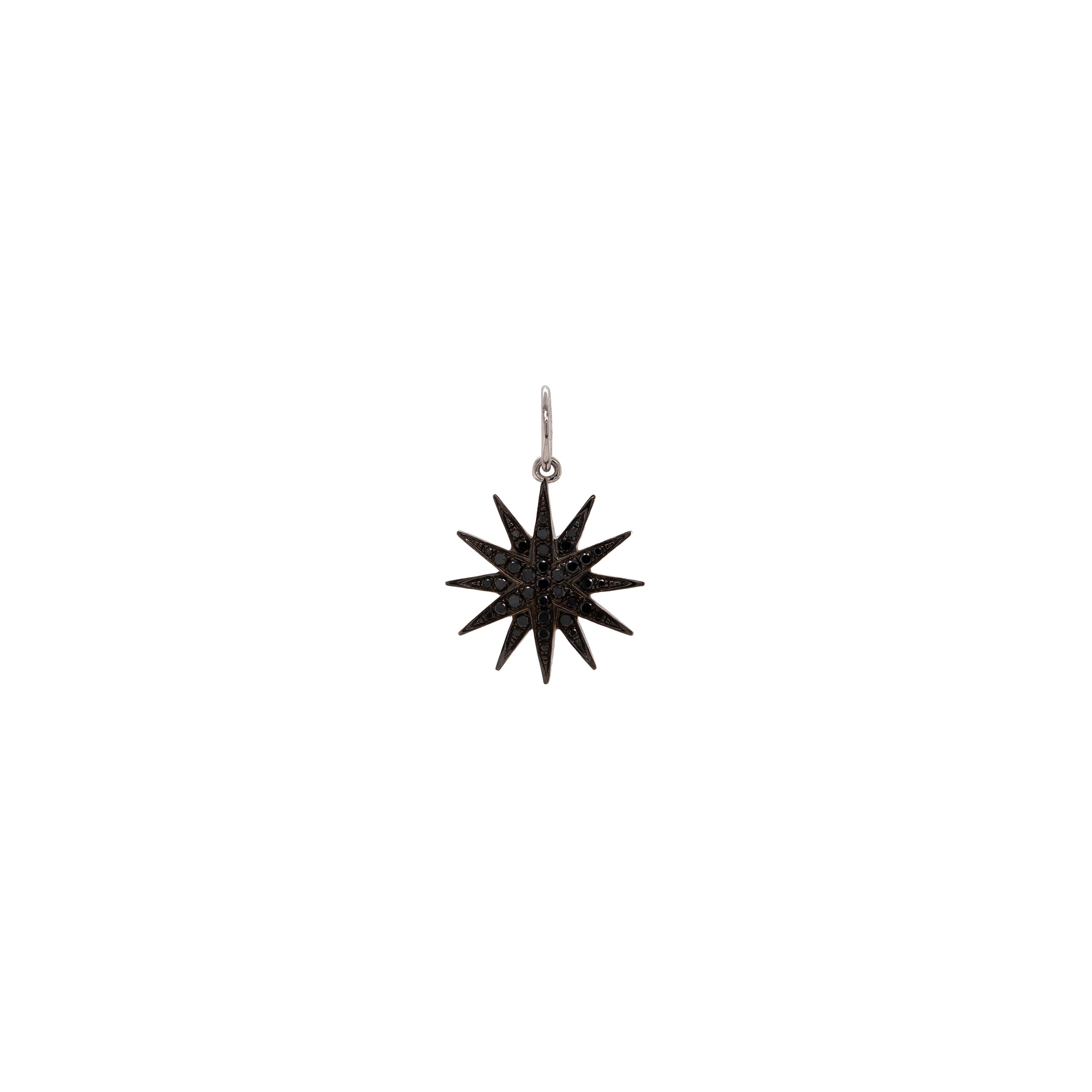 SMALL BLACK DIAMOND STARBURST PENDANT