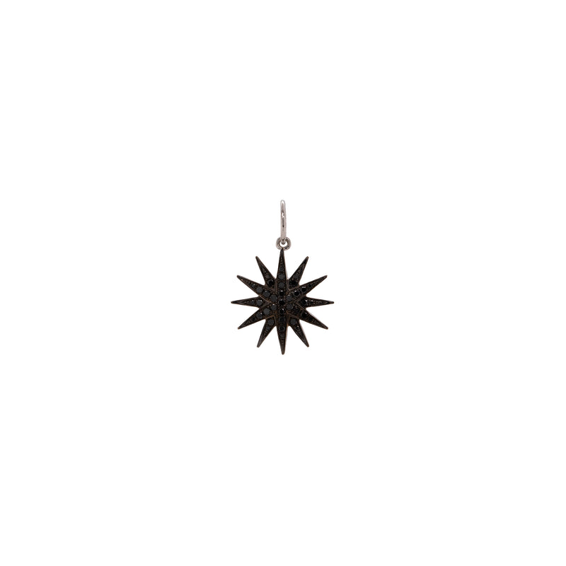 SMALL BLACK DIAMOND STARBURST PENDANT